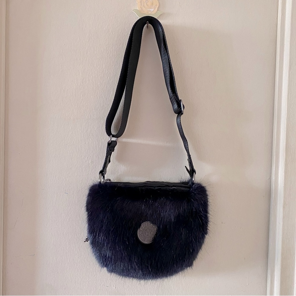 Kipling Nocturnal Arminda Small Faux Fur Crossbody Bag